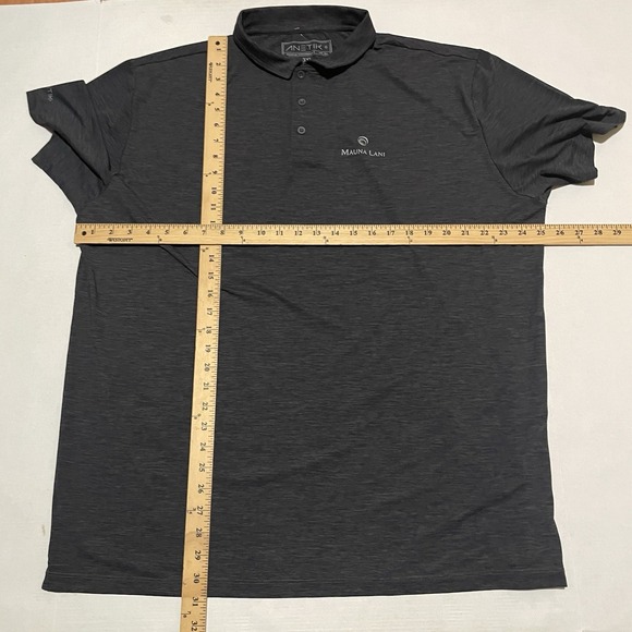 Anetik Polo Shirt Mens Size 3XL Gray Performance UPF 30+ Lightweight Mauna Lani - Picture 4 of 6